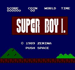 Super Boy I Title Screen